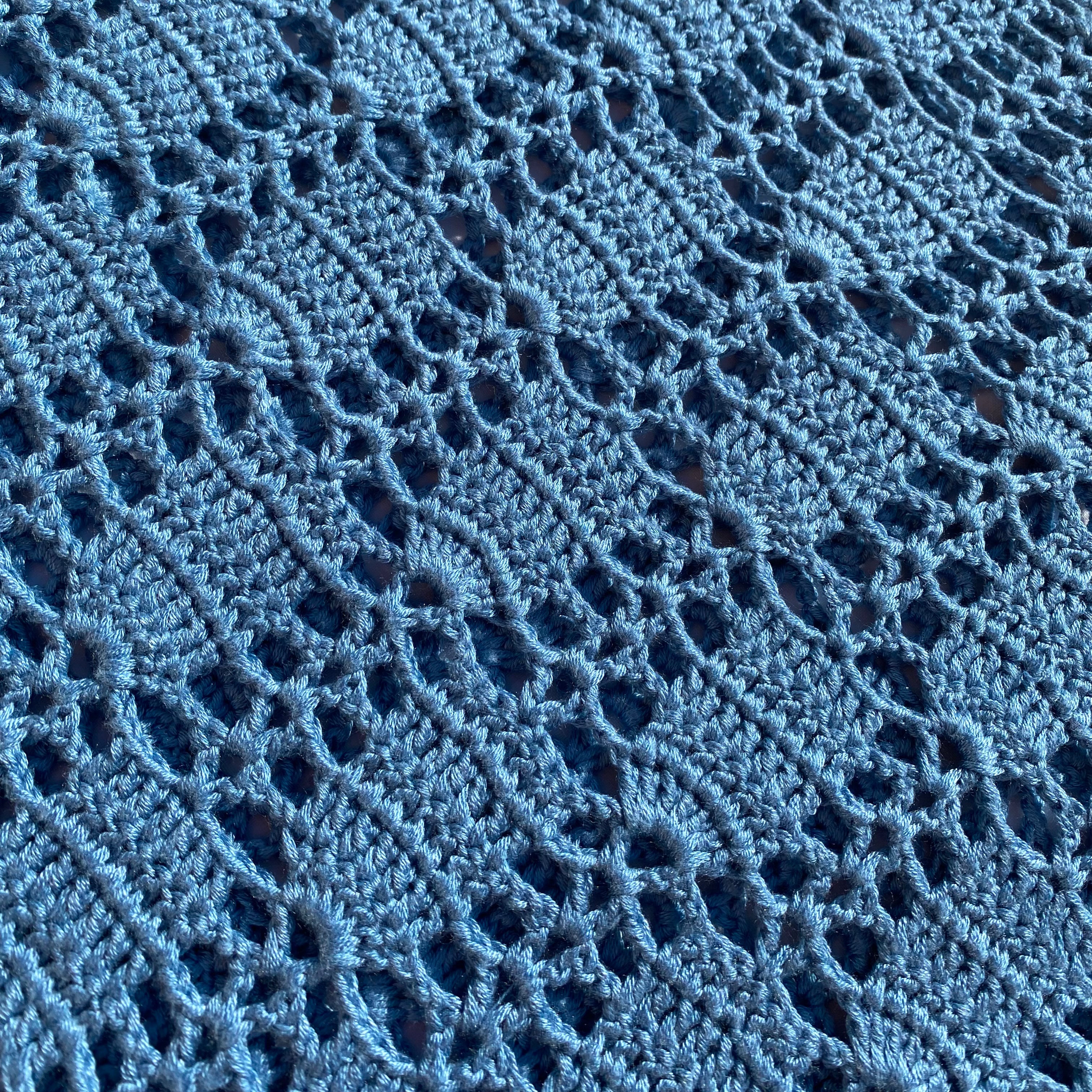 Crochet Crop Top Blue - FRAQAIR