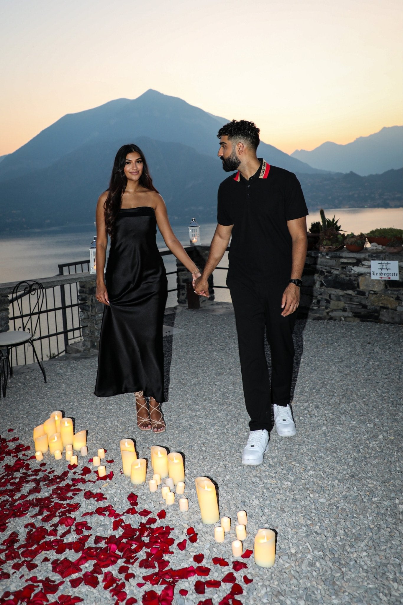 Proposal Photo Shoot at Castello di Vezio with Flowers, Food and Music