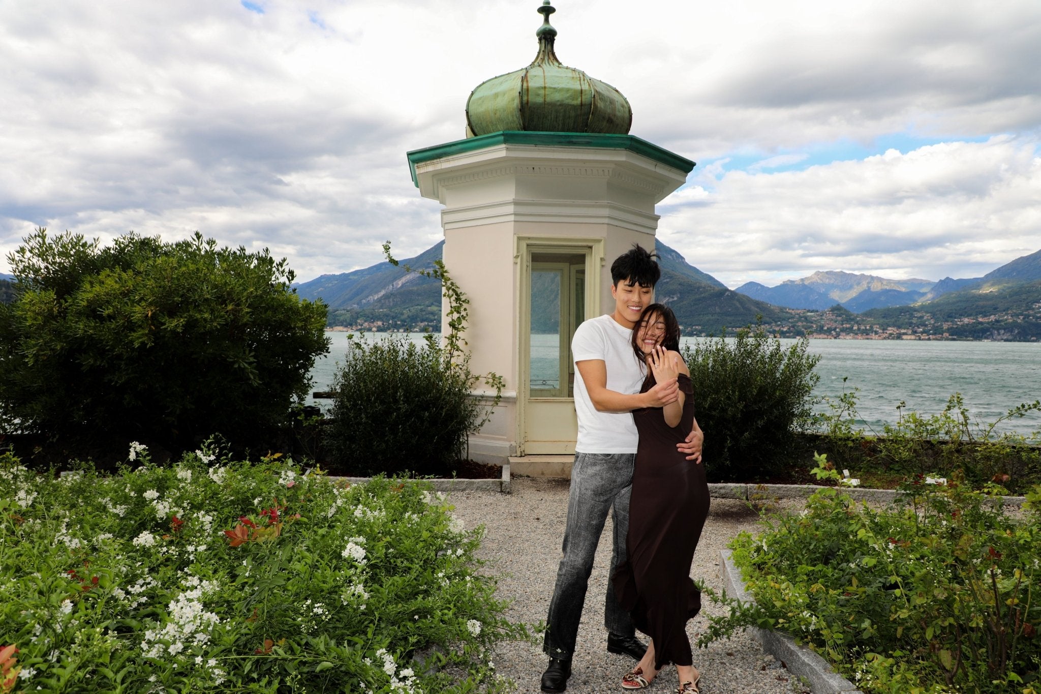 Proposal Photo Shoot at Villa Monastero in Varenna - Lake Como Photographer - FRAQAIR