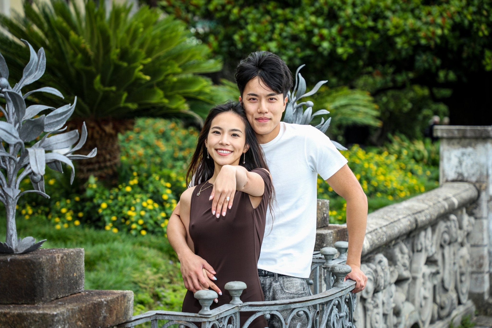 Proposal Photo Shoot at Villa Monastero in Varenna - Lake Como Photographer - FRAQAIR
