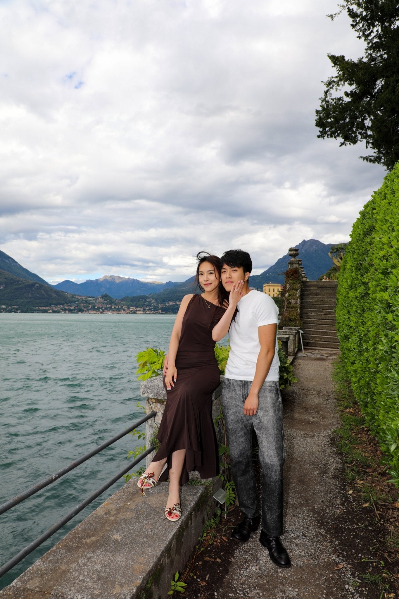 Proposal Photo Shoot at Villa Monastero in Varenna - Lake Como Photographer - FRAQAIR