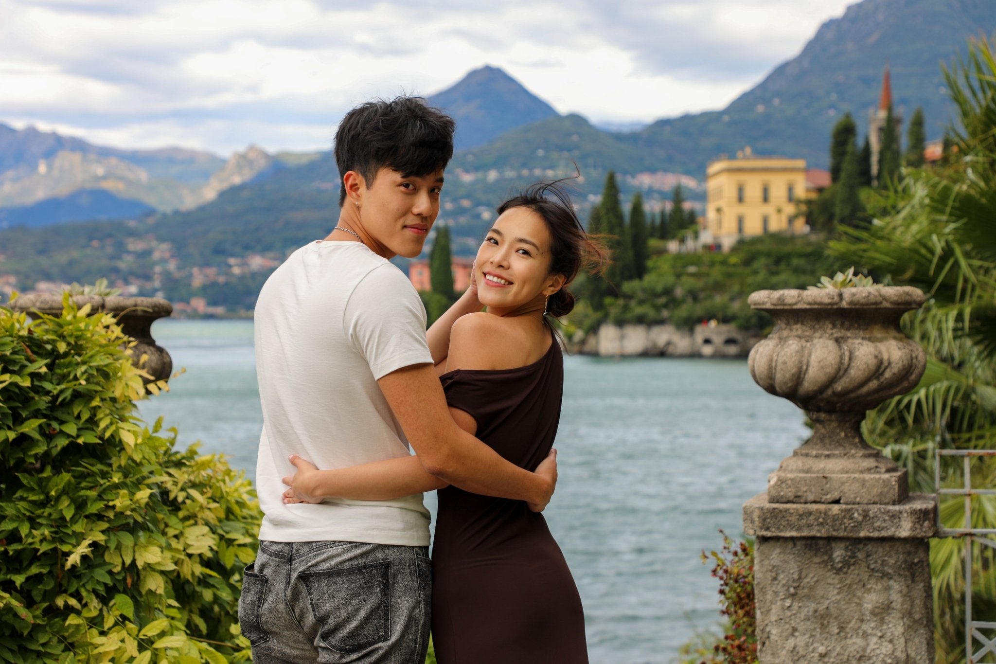 Proposal Photo Shoot at Villa Monastero in Varenna - Lake Como Photographer - FRAQAIR