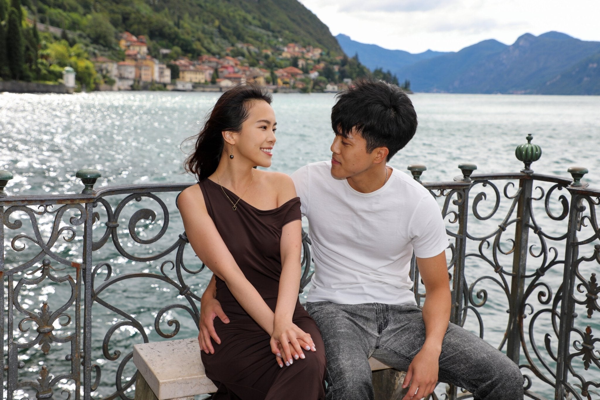 Proposal Photo Shoot at Villa Monastero in Varenna - Lake Como Photographer - FRAQAIR