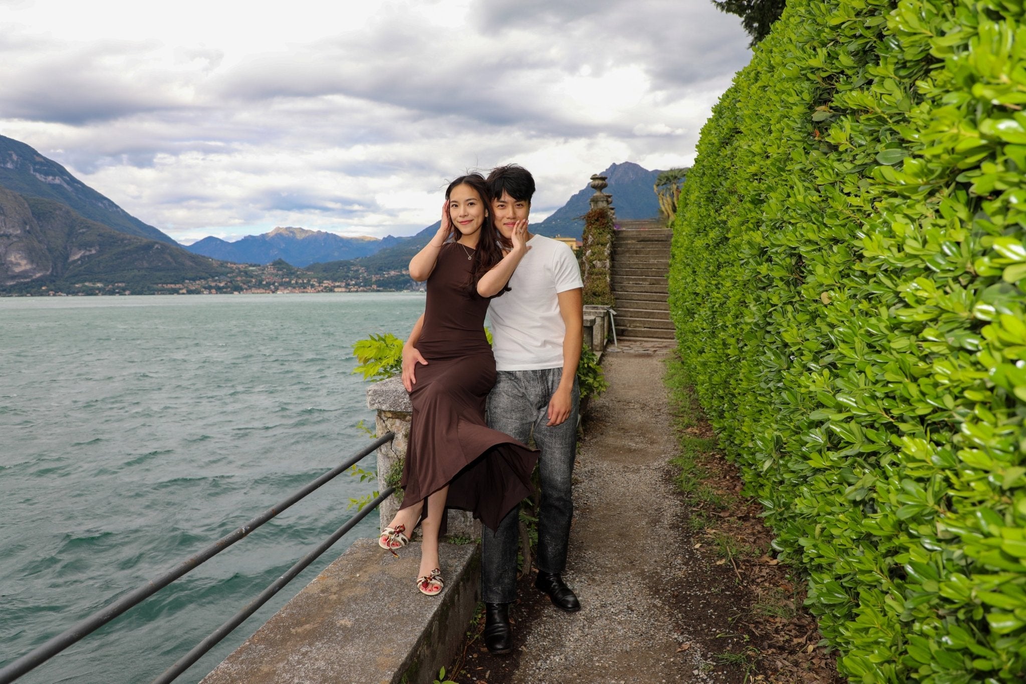 Proposal Photo Shoot at Villa Monastero in Varenna - Lake Como Photographer - FRAQAIR