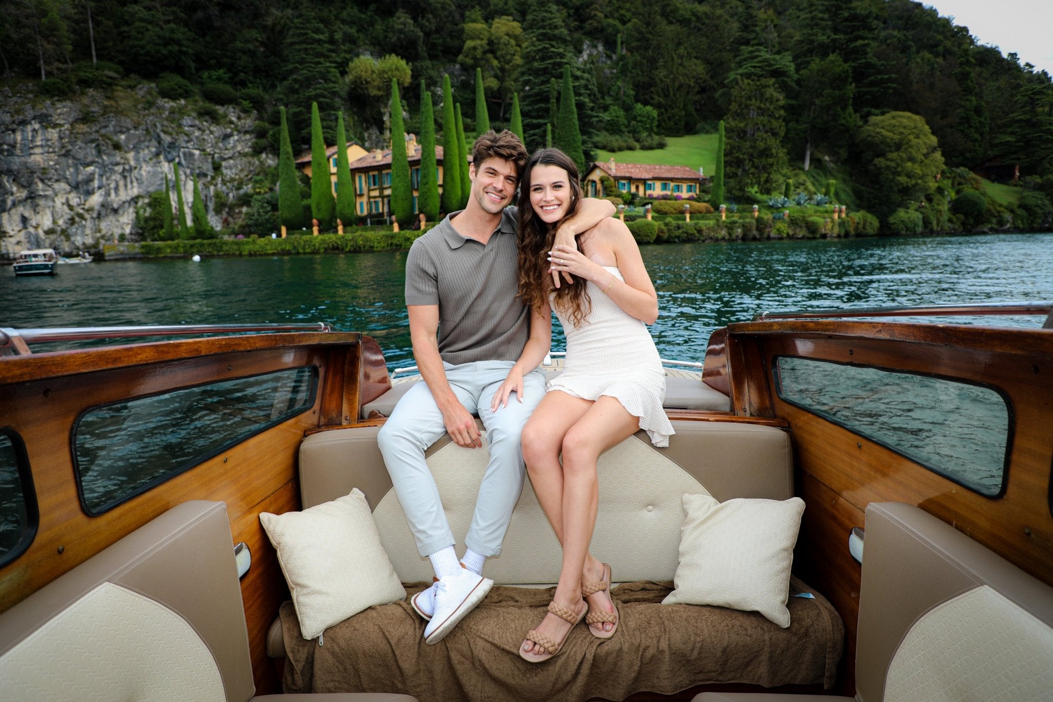 Proposal Photo Shoot on a Boat | Lake Como Photographer