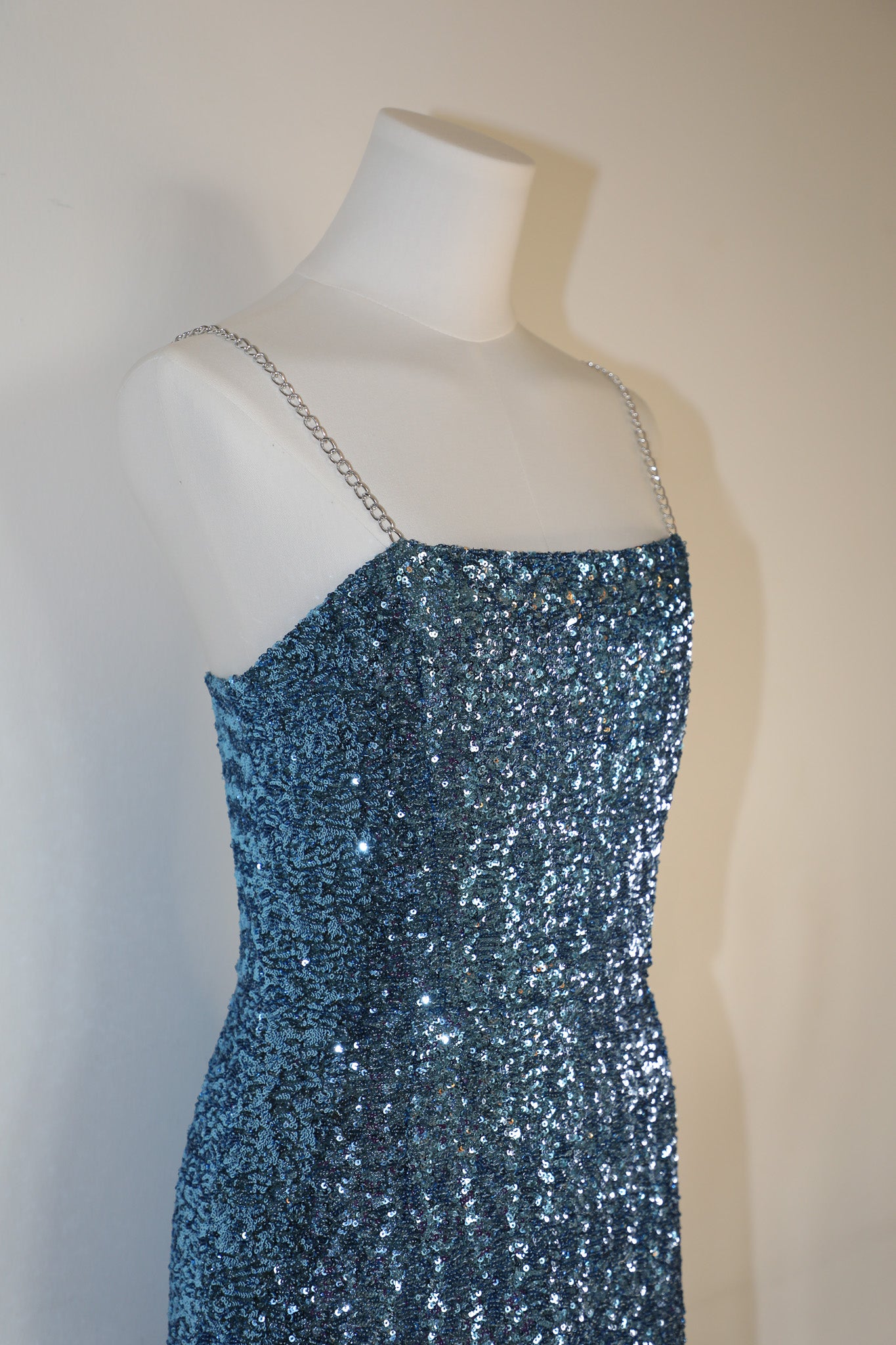 Blue Sequin Dress