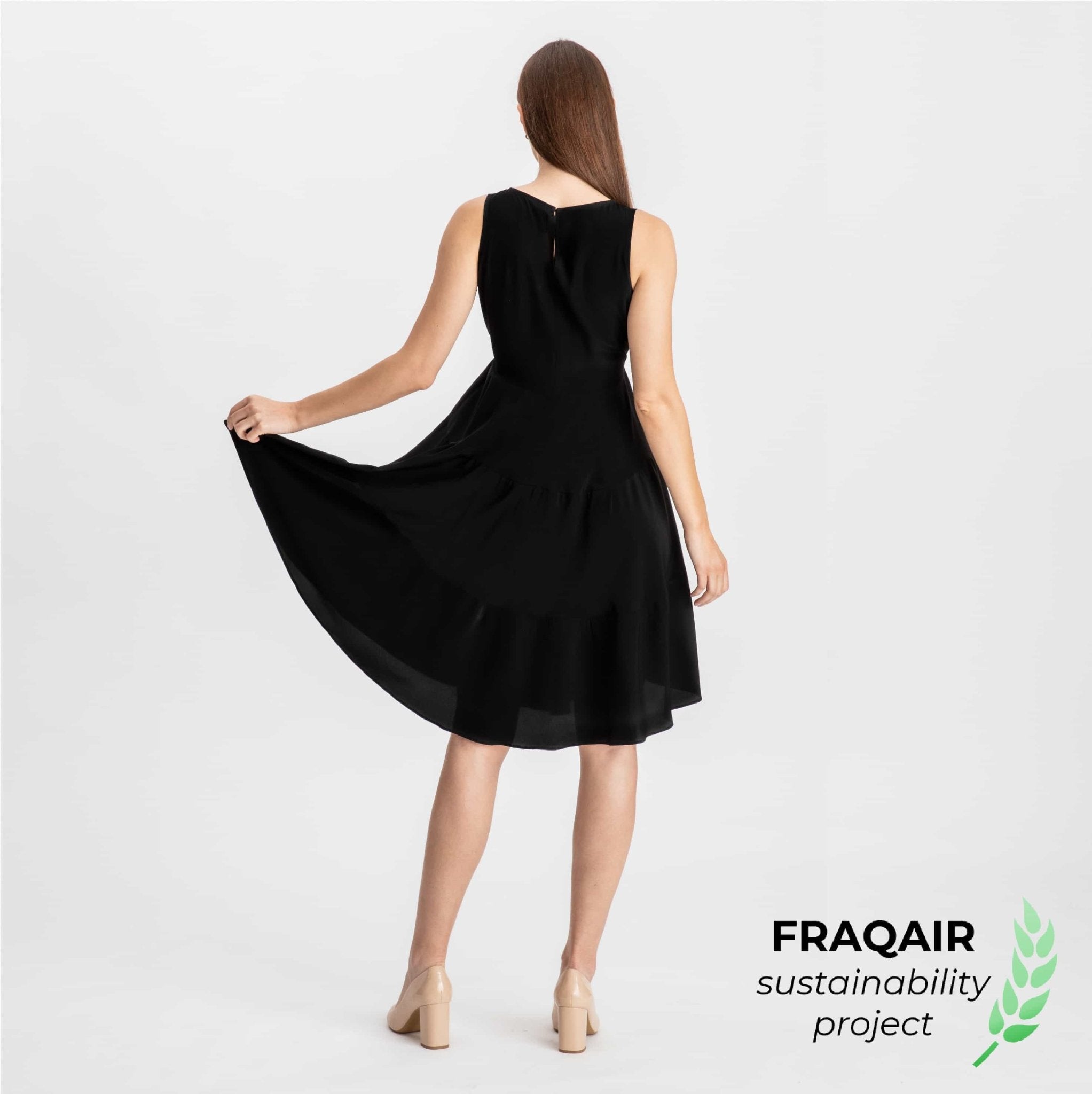 Black Silk Dress - FRAQAIR