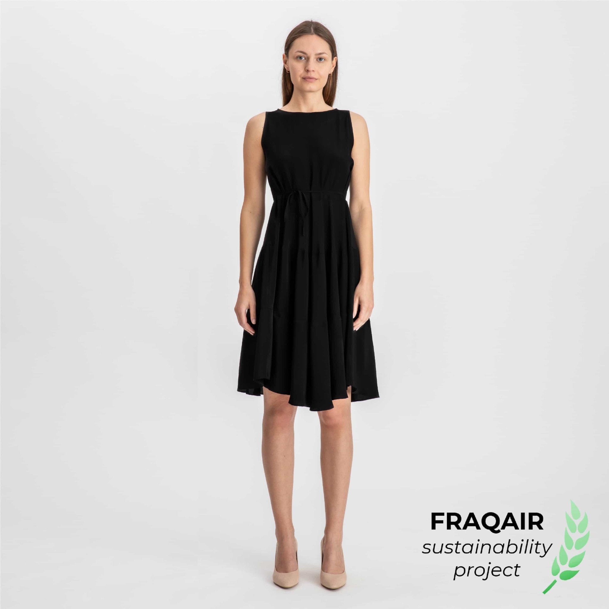 Black Silk Dress - FRAQAIR