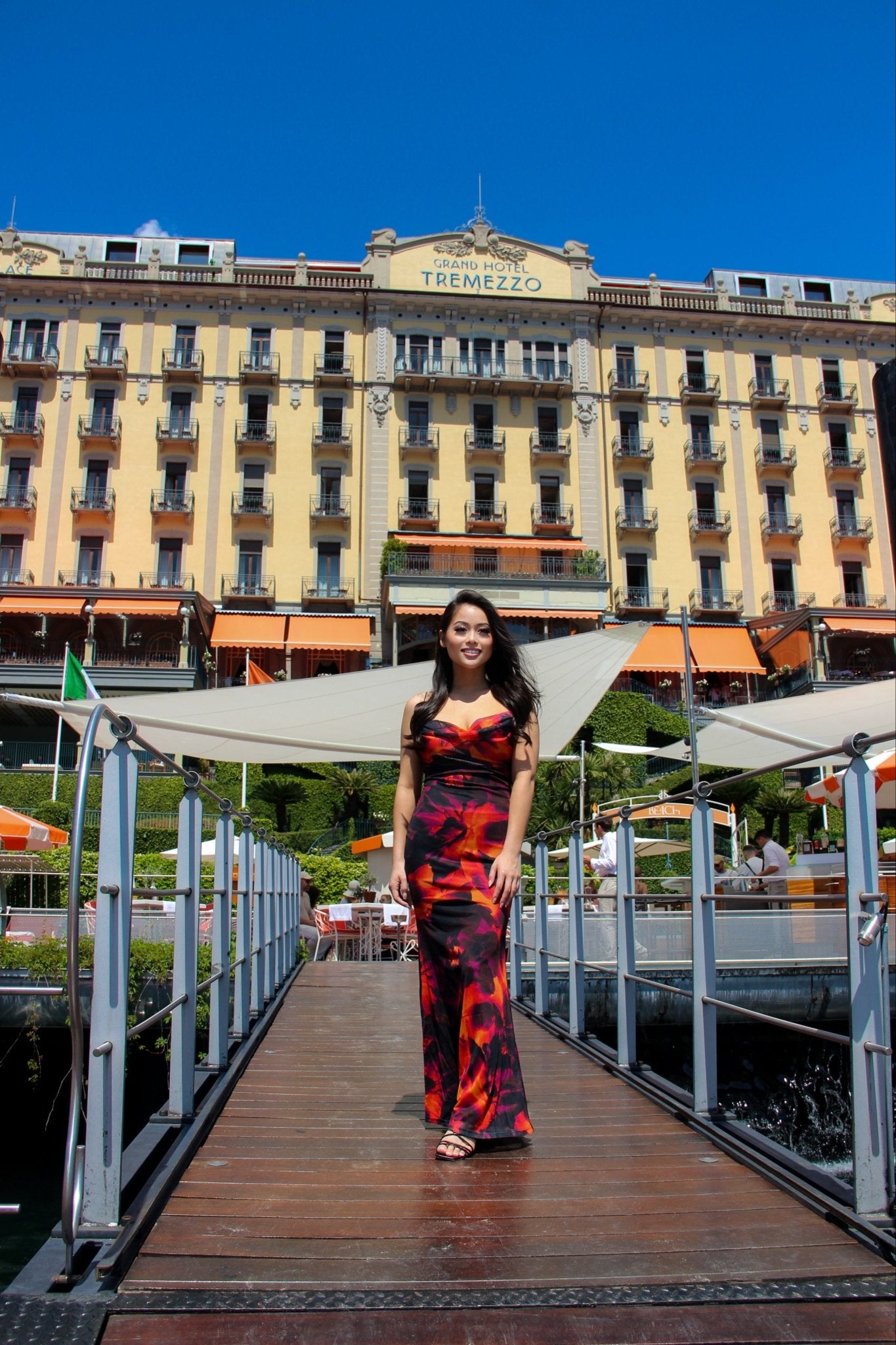 Honeymoon Photoshoot at Grand Hotel Tremezzo - Lake Como Photographer - FRAQAIR